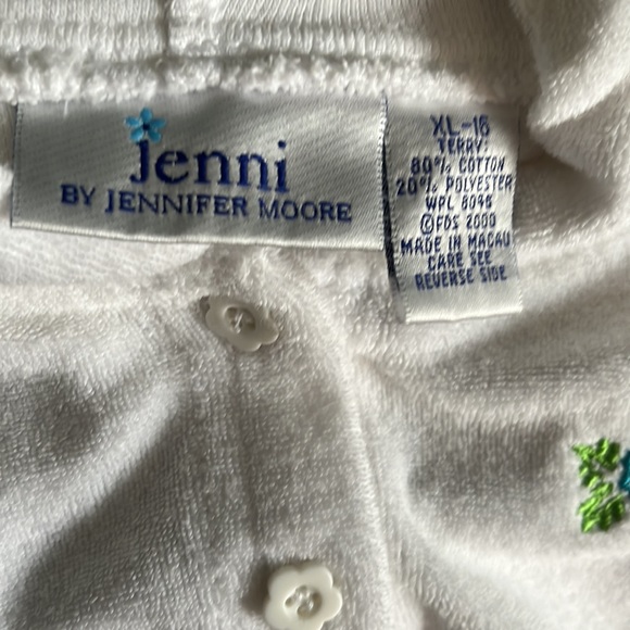 Girls summer white hooded terry cover up. - Picture 5 of 5